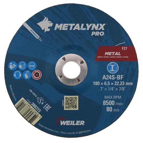 DESBASTE METAL 7" x 6.0MM METALYNX