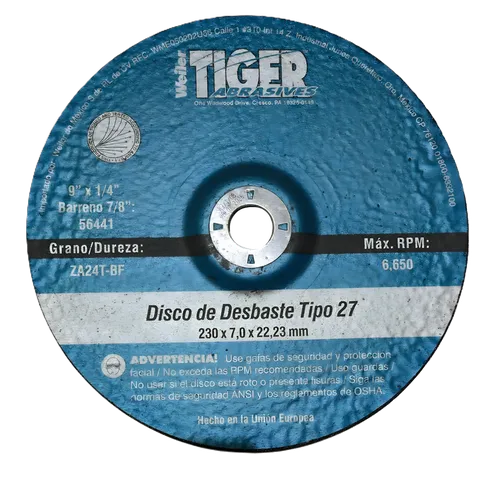 DESBASTE 9" ZIRCONIO TIGER ZA24T