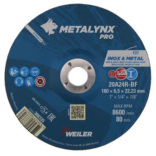 DESBASTE INOX 7" x 6.0MM METALYNX
